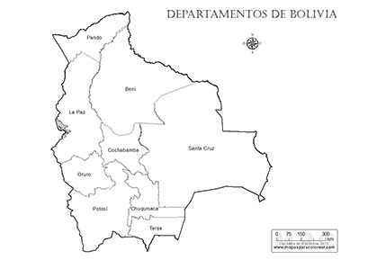 Mapa De Bolivia Para Pintar